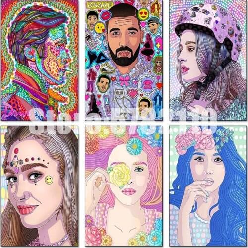 5d Diy Diamond Painting Fashion Cartoon Girl Diamond Embroidery Cross Stitch Mosaic Full Square Rhinestone Gift Christmas Canva