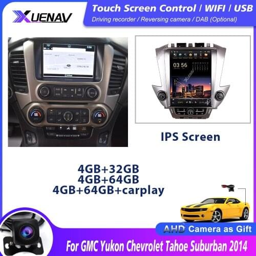 PX6 Tesla Screen Car Radio For GMC Yukon Chevrolet Tahoe Suburban 2014+ Android Radio Multimedia Player Auto Stereo Head Unit