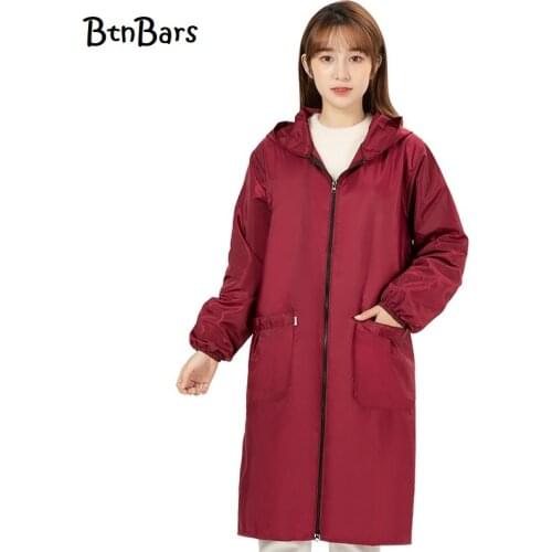 BTNBARS Long Sleeve Aprons For Kitchen