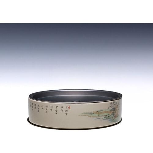 Tea tray tea ceremony accessories landscape lettering water storage small tea tray simple dry bubble table pot bearing