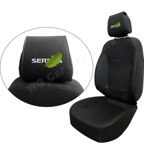 Car Headrest Cover Seat For Nissan Serena Accessories Auto Seat Headrest Neck Rest Cushion Covers PU Leather Car-Styling