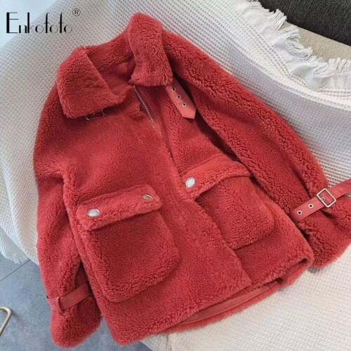 Enkofofo Women's Natural Sheepskin Coats
