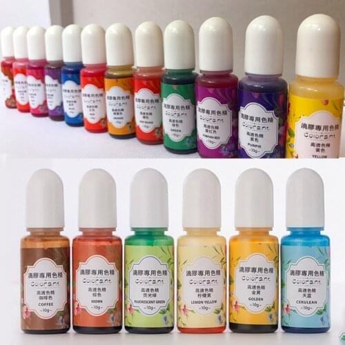 18Colors Epoxy Resin UV Glue Crafts Pigment Bright Color Non Odor Material Decor