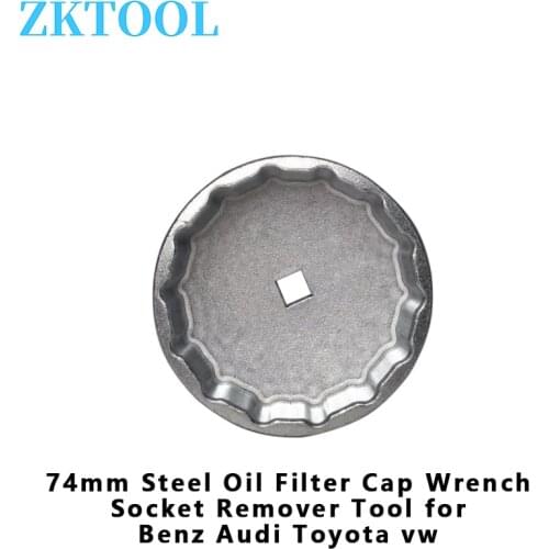 Automotive oil filter wrench tool fit for mercedes benz, sprinter, vw, audi, porsche, mazda, dodge, non-slip, 74mm, 14 floats