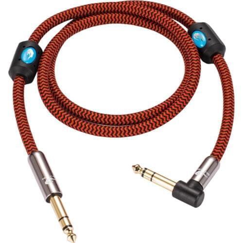 Premium TRS Jack 1/4" Cable Stereo Straight 6.35mm to Angle 6.35mm Mixing Console Amplifier Headphone Cable Audio 1M 2M 3M 5M 8M