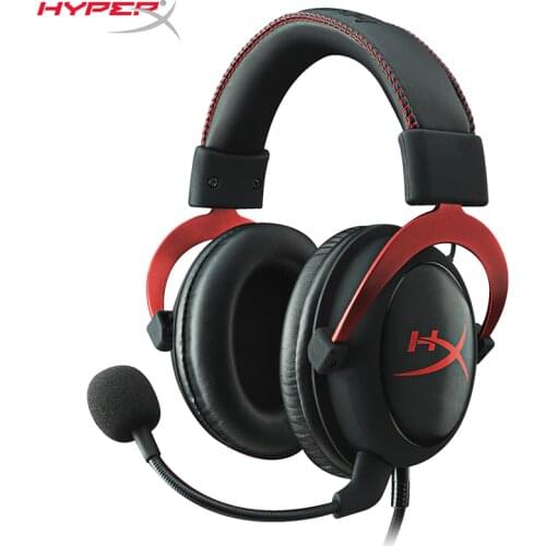 HyperX Cloud II Gaming Headset Red headphone with virtual 7.1 surround sound for your PC deliver crystal-clear precise sound