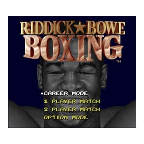 Riddick Bowe Boxing NTSC Version 16 Bit 46 Pin Big Gray Game Card For USA Game Players
