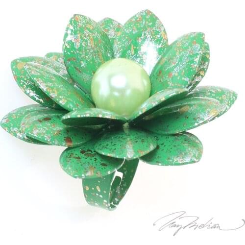 Metal ring Lacquered FLORMETESM Turquoise Collection CROWN EXPIRED