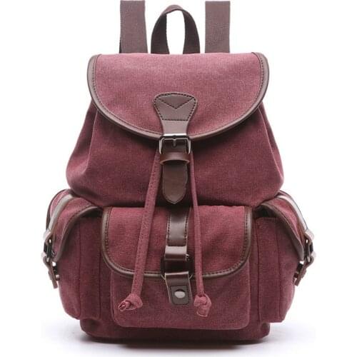 Multifunction Canvas Backpack Drawstring Large Capacity Backpack Men Women Travel Rucksack School Shoulder Bag Mochila mn98
