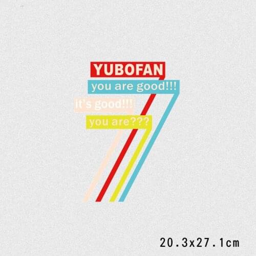 Fashion Letter Patches Hot Heat Transfer Cloth Printing Sticker DIY Iron On Clothing Bag Shoes Customization Logo