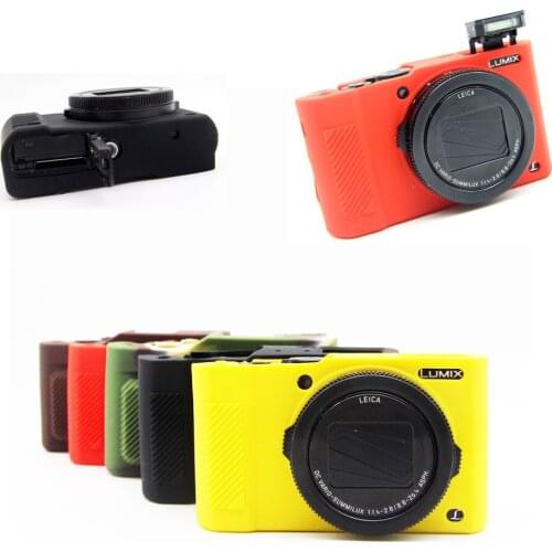 Soft Silicone Armor Rubber Case Cover Protective Body Skin Protector Bag for Panasonic Lumix LX10 LX15 Camera