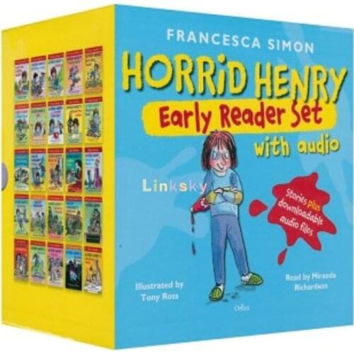 Horrid Henry Early Reader Set 25 Books Collection Box Set By Francesca Simon, English Chapter Books,with Lively Illustrations