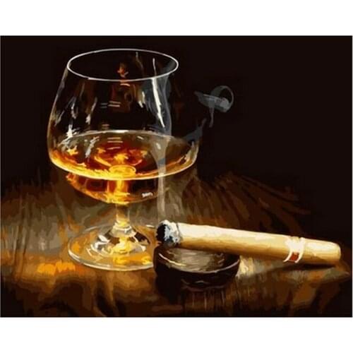 Frameless diy paintings by numbers pictures by number for home decor for living room 4050cm cigar