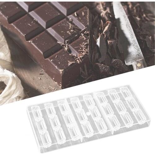New Style Chocolate Mold Reusable Food-grade Transparent Candy Bars Thick Baking Mould for Kitchen Baking Accessories Supplies