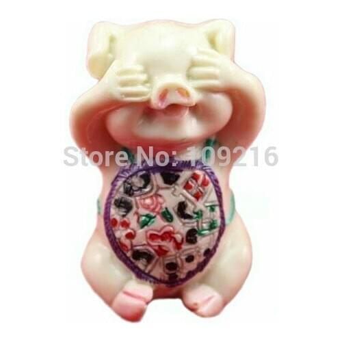 Wholesale!!!1pcs Lovely Bashful Pig (R0771) Silicone Handmade Soap Mold Crafts DIY Mold