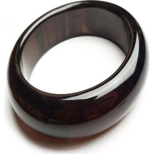 Genuine Natural Stone Black Obsidian Drop Shipping Fashion Women Female Pulseiras Charm Crystal Bangles Inner Diameter 59mm