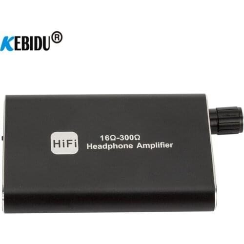 Portable HIFI Earphone Headphone Amplifier Two-Stage Gain Switch 3.5mm AUX Input Output For iPhone Android Music Player