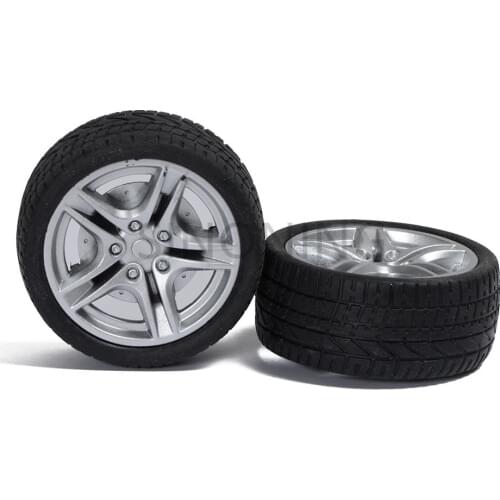 100pcs 40mm/48mm Rubber Tire 48mm Wheel RC Model Toy Car accessories Shaft 2.9mm 1:10 emulation2.9mm hold suit for 3mm axle