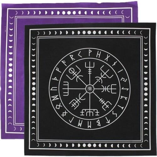 1 PCS Best-selling High Quality New Total Lunar Eclipse Rune Divination Altar Dedicated Tablecloth Taleb Purple and Black
