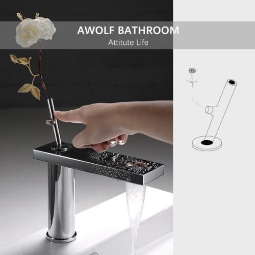 Bathroom Basin Faucet Solid Brass Matte Black Chrome Creative Hot Cold Mixer Tap Deck Mounted Single Handle Sink Faucet ML8092