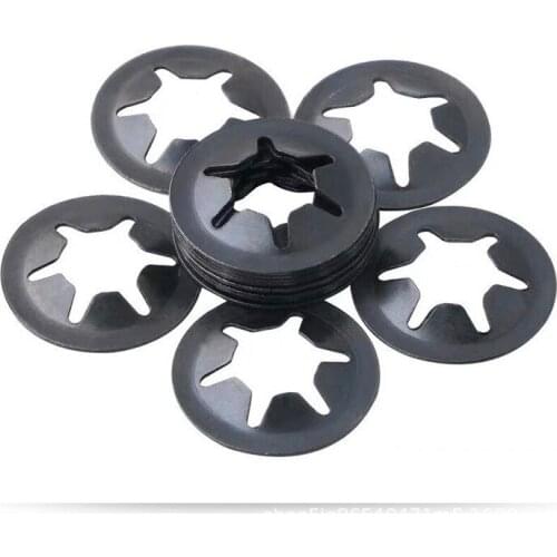 260pcs Starlock Push-on Locking Washers Assorted Kit Star Nut Metal M3 M4 M5 M6 M8 M10 M12 Quick Speed Star Nut Locking Fastener