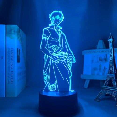 Anime Led Light Gintama Gintoki Sakata for Bedroom Decor Night Light Manga Birthday Gift Room Anime 3d Lamp Gintama