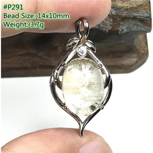 Top Natural Phantom Quartz Beads Pendant Jewelry For Women Men Beauty Reiki Healing Stone Crystal Silver Beads Gemstone AAAAA