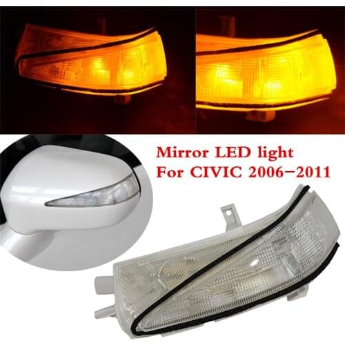CAPQX high quality Right & Left Rearview mirror LED turn signal Light lamp 34350-SNB-013 For CIVIC FA1 FD1 FD2 2006-2011