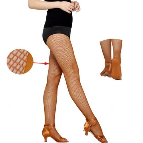 High Strength Quality Women Professional Fishnet Tights For Ballroom & Latin Dance Hard Yarn Elastic Latin Dance Stockings