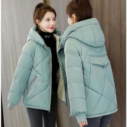 Women Thicken Parkas Hooded 2020 New Winter Coat Women Plus Size S-3XL Wadded Jacket Short Parka Female Cotton Padded Coat H361