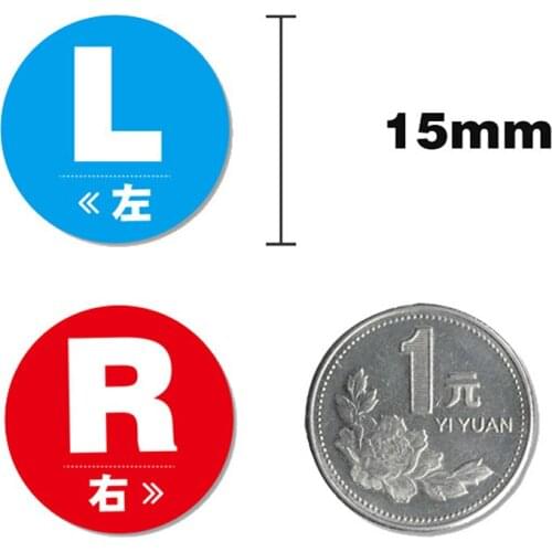 10Set 15MM Lr sticker left right stickers direction distinguish pattern chinese english stickers dot stickers