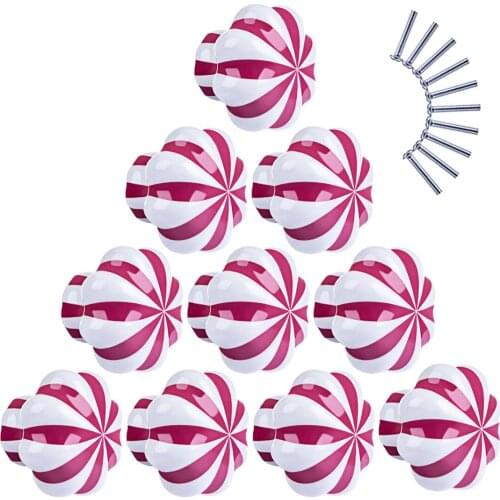 10pcs European Style Pumpkin Door Knob Furniture Handle Drawer Cupboard Kitchen Pull Handle - Small Single Hole Dual Colors