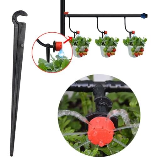 1000pcs Hose Bracket "C" Shape Fixed Stems Holder For Drip 4 / 7mm Garden Lawn Irrigation Pipe Inserting ground