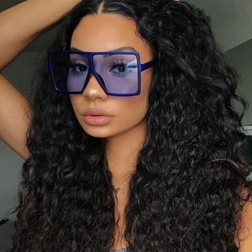 2021 Oversized Shades Sunglasses Women Fashion Square Glasses Big Frame Sun Glasses Female Vintage Retro Unisex Oculos Feminino