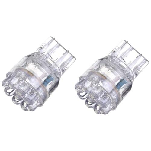 2X White T20 7443 7440 9 LEDS Brake Turn Signal Rear Lights Bulbs Lamps DC 12V