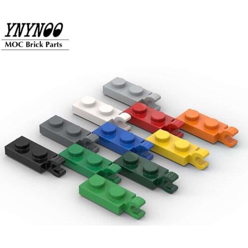 30Pcs/lot 63868 Plate Special 1x2 with Clip Horizontal on End MOC Building Blocks Bricks Parts Toys for Kids Education fit for 6