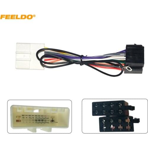 FEELDO Car Audio Stereo ISO Wiring Harness Adapter For Nissan Infiniti 07-12 Install Aftermarket CD/DVD Stereo Wire Plug #HQ6462