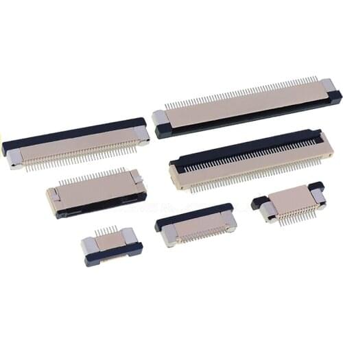 Free shipping 100PCS / LOT FPC soft ribbon cable connector under 0.5 MM span 50 p drawer 50 feet needle socket contact