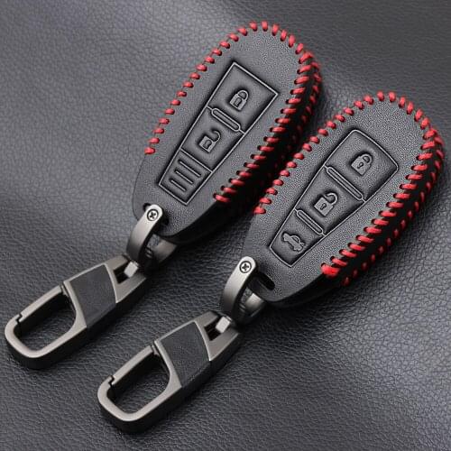 Black Leather Car Key Cover for Suzuki Swift Kizashi SX4 S-Cross Maruti Ciaz Baleno 2/3 button Remote Keyless Protect No Logo