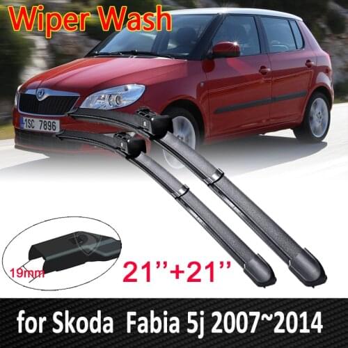 For Skoda Fabia 2 5j 2007~2014 Car Wiper Blades Front Windscreen Wipers Car Accessories Goods 2008 2009 2010 2011 2012 2013
