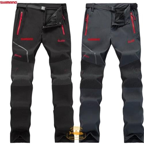 Shimano Breathable Waterproof Keep Warm Fishing Pants Running Men Winter Elasticity Quick Dry Trousers Outdoor Climbing Pants