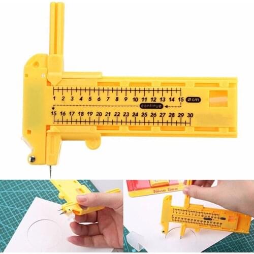 1set Paper Leather Compass Circle Cutter 1-30cm + 6pcs Spare Blades + 3pcs Leads Circle Paper Cutter