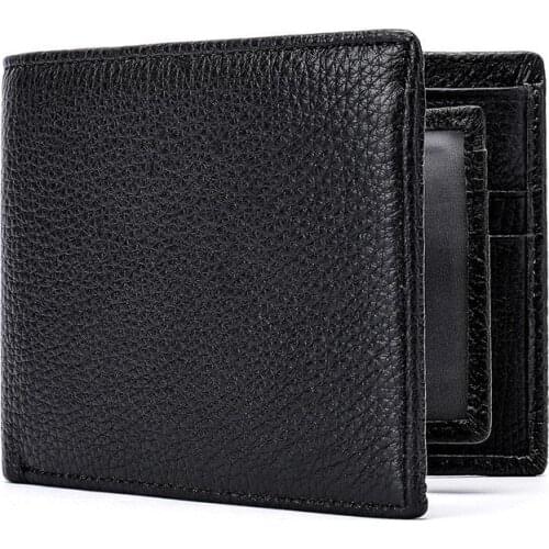 Famous Brand Men Wallets Genuine Cow Leather Short Zipper Hasp Man Driver License Holder Women Purse Coin Pocket Card Holder