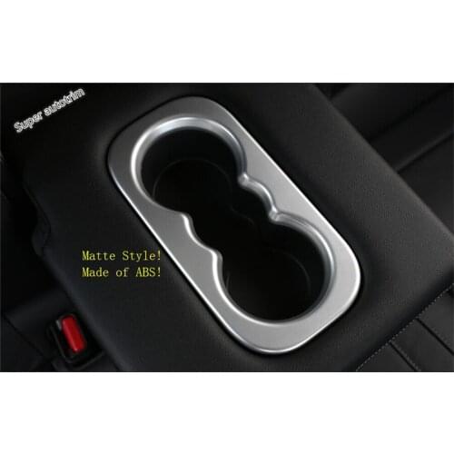 Lapetus Matte Interior Refit Kit Fit For Renault Kadjar 2016 - 2020 Rear Seat Armrest Water Cup Holder Panel Cover Trim