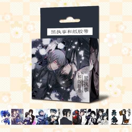 10 pcs Anime Black Butler Washi Tape Adhesive Tape TOY Sebastian Michaelis masking tapes Paper stickers 5M
