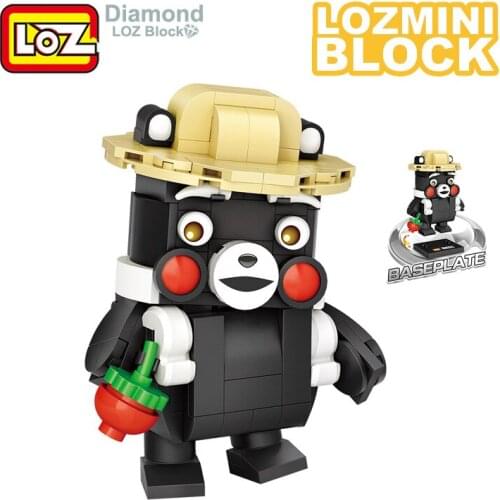 LOZ The Kumamon Bear Figure Anime Model Miniature Figurines Blocks Toys Japanese Cartoon Gift For Girls Women Friends