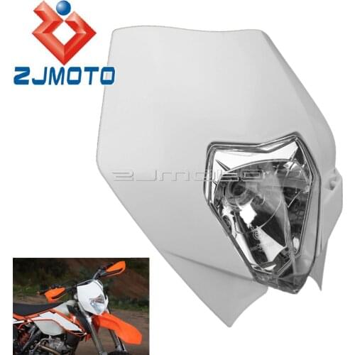 Motorcycle Headlight Fairing Supermoto Headlamp Mask For Yamaha Suzuki SX EXC XCF SXF DRZ DR XT WR YZF TW 250 300 400 450