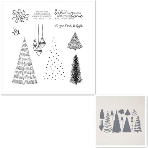 TREE Cutting Metal New Stamps and Dies 2021 Stencils for Decoration Christmas Metal Die Cutters for Scrapbooking Stamping