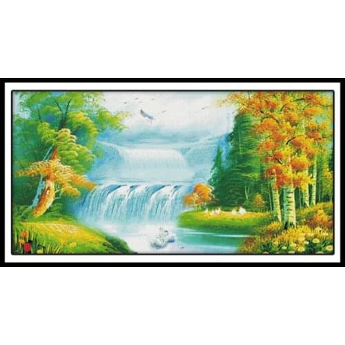 Joy Sunday Cross Stitch Kits Fairyland In Dream Printed Paintings DIY Needlework Kits 14CT 11CT Counted Canvas Embroidery Sets