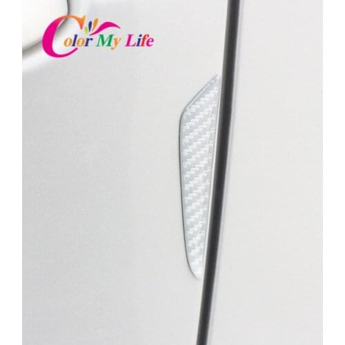 Color My Life 4Pcs/Set Car Door Scuff Bumper Strip Sticker Fit for Toyota CHR C-HR 2016 2017 2018 2019 2020 Accessories